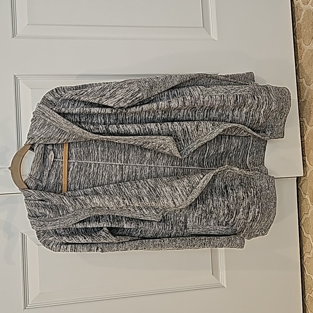 Athleta Sweater Hooded Sweater Jacket, Gray, Size Small